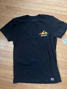 QUIKSILVER Mens Logo Hawaii Black Tee Shirt Size S Small New NWT - Picture 1 of 3