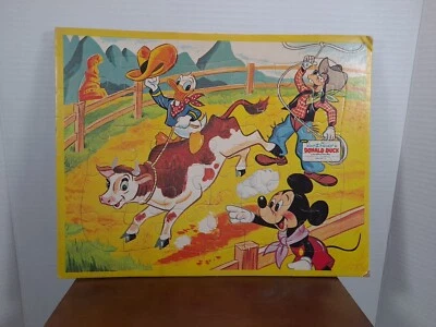 Vintage 1960s Jaymar Walt Disney Donald Duck Frame Tray Puzzle Made in USA - Image 1 of 4