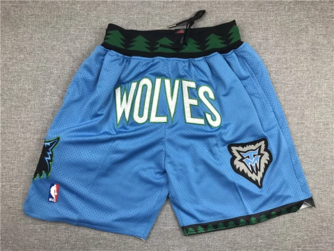 Minnesota Timberwolves Retro Men Basketball Shorts Pockets Stitched White S-XXL Cover