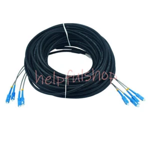 200M Field Outdoor SC-SC UPC 4 Strand 9/125Single Mode Fiber Patch Cord - Photo 1/1