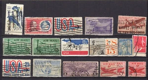 ÉTATS-UNIS poste aérienne un lot de 15 timbres oblitérés /TE4894 - Picture 1 of 1