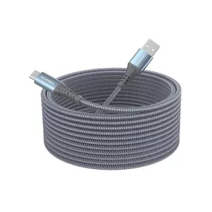 Anmiell USB A to type C cable fast braided charging lead long 5m phone charge - Picture 1 of 3