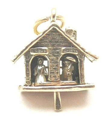   ENCANTO DE CASA METEOROLÓGICA DORADO PARA NIÑOS Y NIÑAS DE 9 QUILATES Foto 1 de 2