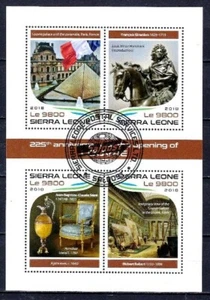Gemälde Louvre Museum Sierra Leone 2018 (77) Yvert Nr. 7869 bis 7872 gestempelt - Bild 1 von 1