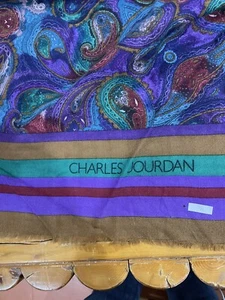 Authentischer Charles Jordan Wolle Kaschmir Schal mehrere Farben 40x40" Ref JC#23 - Bild 1 von 7