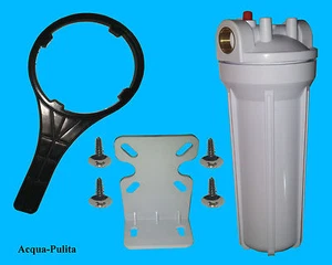 Contenitore x Filtro 10" per Depuratore Acqua Addolcitore Attacchi da 3/4" Nuovo - Foto 1 di 1