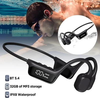 Auriculares de conducción ósea Mpow para natación, IPX8 impermeables auriculares de natación Foto 1 de 4