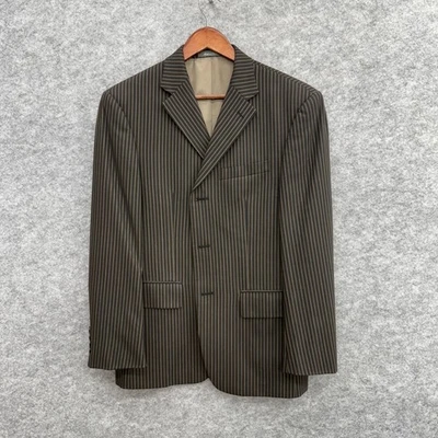 Oscar De La Renta 男式西装外套,3 按钮单排扣,100% 羊毛,38S — 第 1/4 张图片