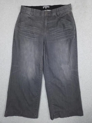 Pantalones de mezclilla Wit & Wisdom para mujer talla grande 18 W gris Wyatt Skyrise pierna ancha Foto 1 de 4
