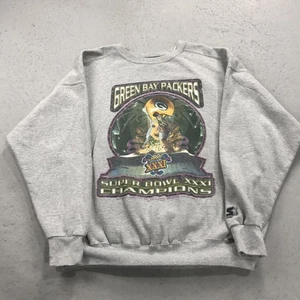 VINTAGE Green Bay Packers Sweatshirt Mens XL Starter Super Bowl Crewneck 90s - Picture 1 of 10