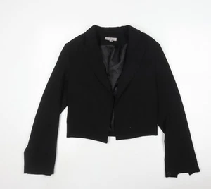 H&M Women's Black Slim Fit Cropped Blazer Jacket - Picture 1 of 12