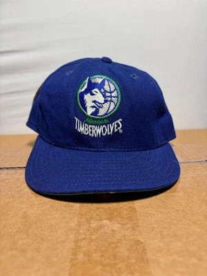 DEADSTOCK Minnesota Timberwolves NBA New Era Sombrero Ajustado 7 1/4 Modelo Profesional Lana EE. UU. Foto 1 de 4