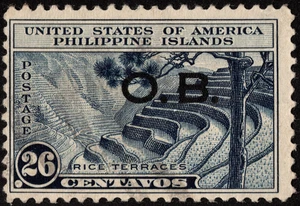 Philippines Stamp Scott # O23 Used F-VF - 26 Cents Rice Terraces Official Issue - Picture 1 of 1