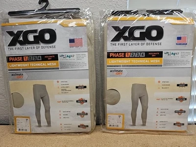 2x XGO Fase 1 Ligero Térmico Bronceado Desierto Arena Pantalones Térmicos Para Hombres Medianos (F2 Foto 1 de 4
