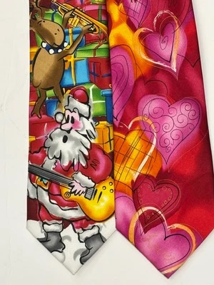 Corbatas Jerry Garcia Navidad y San Valentín Seda de Colección 56 y 72 En muy buena condición Foto 1 de 4