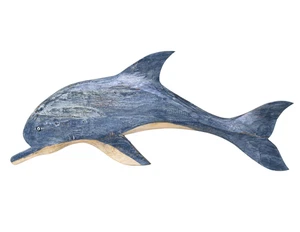 MEERELFIN Holz handgeschnitzt Ozean Sand Insel tropisch Wandkunst Plakette Maritim - Bild 1 von 4