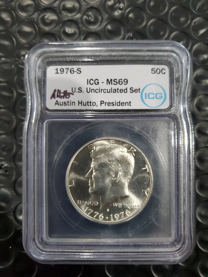 1976-S US Uncirc Bicentennial ICG MS69 Kennedy 1/2 Dollar A Hutto 3K+ Wholesale - Image 1 of 2