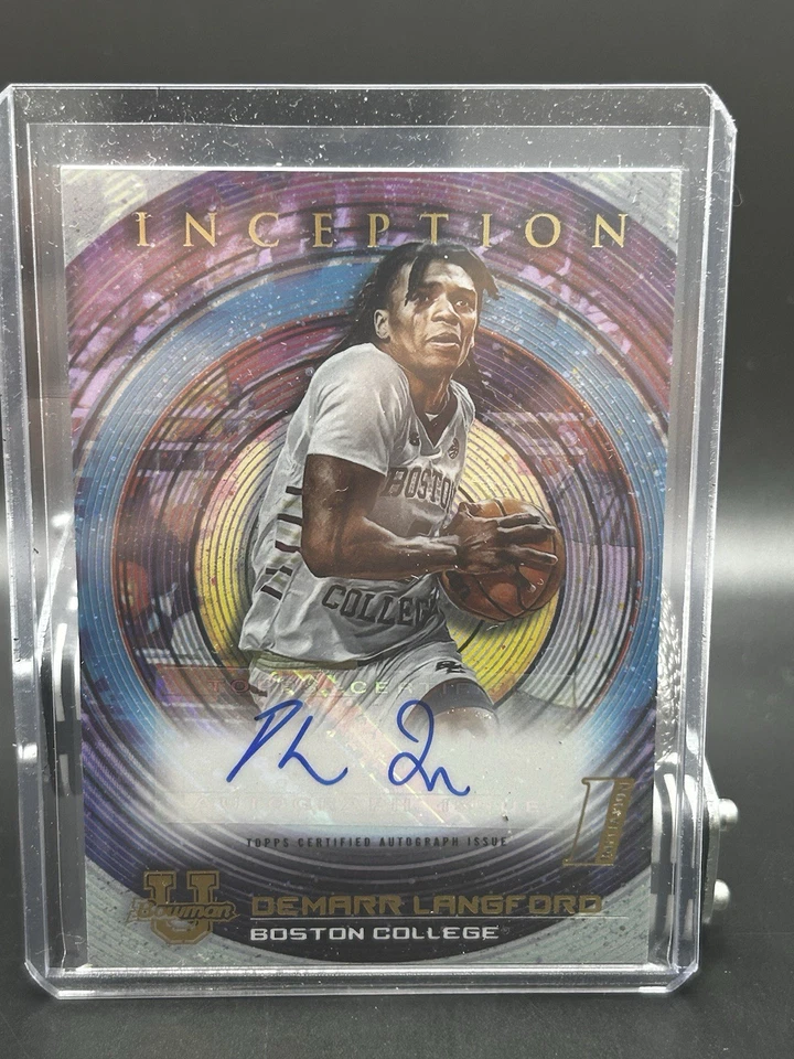 2022-23 Topps Bowman University Inception Demarr Langford Prospects Auto #BIA-DL - Image 1 of 2