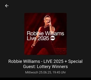 2x Robbie Williams Tickets | Stehplatz Innenraum | Gelsenkirchen | 25.06.2025 - Bild 1 von 1