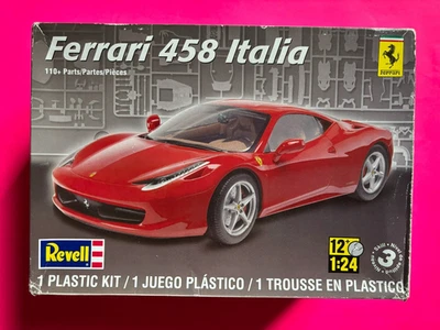 KIT DE MODELO DE CARRO ESPORTIVO FERRARI 458 ITALIA ESCALA 1/24 REVELL NOVO EM CAIXA ABERTA! - Imagem 1 de 4