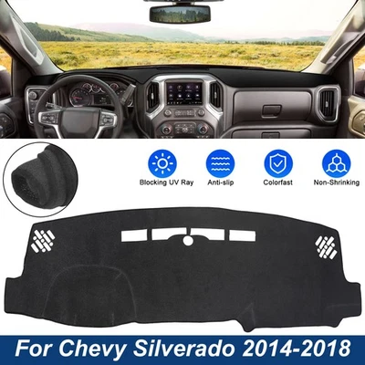 For Silverado GMC Sierra 1500 2500HD 2014-2018 Non-Slip Dashboard Mat Dash Cover - Image 1 of 4