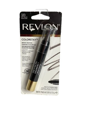 REVLON Colorstay BROW CRAYON ~ SOFT BLACK #320 ~ NEW SEALED - Image 1 of 2