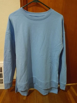 Moletom Pulôver Feminino Tek Gear Ultrasoft Lã Azul Gola Redonda Tamanho M - Imagem 1 de 4