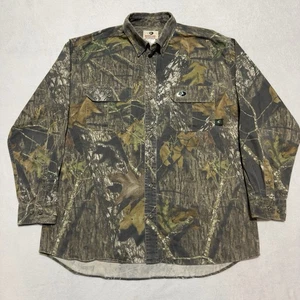 Mossy Oak Shirt Mens XL Button Up Camo Camouflage Hunting Outdoors Flannel - Picture 1 of 8