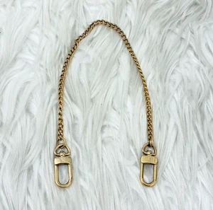 Louis Vuitton Wallet Chain Strap Charm Gold LV Key Ring Bag Charm Only Chain - Picture 1 of 4