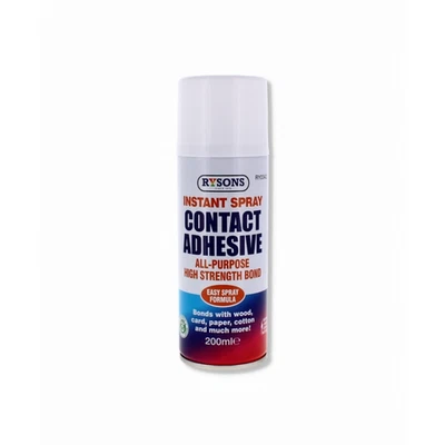 RAYSONS Instant Spray Contact Adhesive 200ml Art Crafts Photo Mount Card Paper Leather