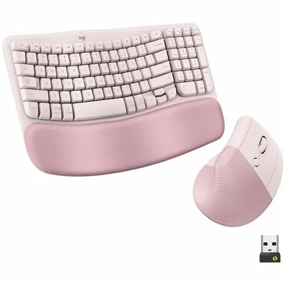 Logitech Wave Keys And Lift Vertical Mouse - Ergonomic Wireless Keyboard and Mou - Image 1 of 4