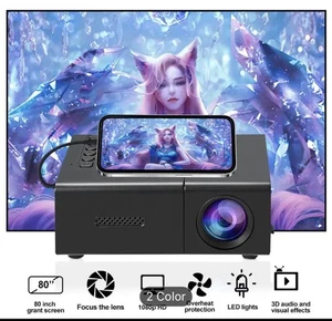 2025 Upgraded Projector 1080P UHD Portable Phone Movie Android/iOS/TV Stick UK - Picture 1 of 10