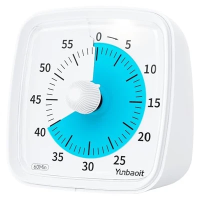  Visual Timer with Night Light, 60-Minute Countdown Timer for Kids Light White - Image 1 of 4