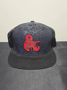 Dungeons & Dragons Baseball Cap Hat Black Snapback Mesh Embroidered - Picture 1 of 3