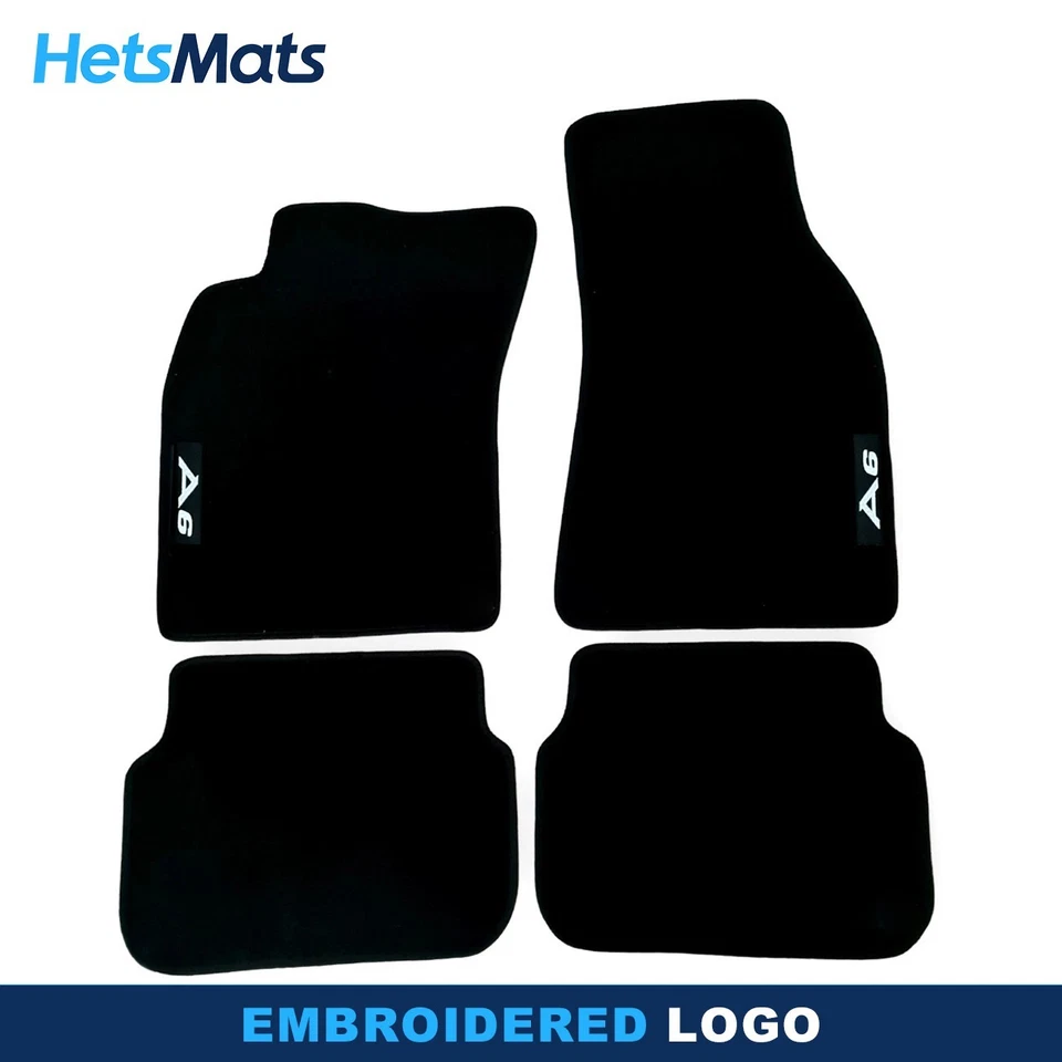 For Audi A6 C6 S6 RS6 2004-2011 Quality Black Velour Carpet Car Floor Mats Liner - Image 1 of 4