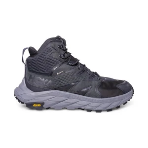 HOKA ANACAPA MID GTX BLACK LEATHER GORE-TEX HIKING WOMEN'S BOOTS SIZE US 8.5 NEW - Picture 1 of 5