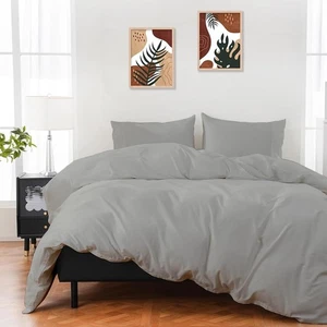 Oversize King Duvet Cover Set, 100% Egyptian Cotton, 3 Piece Bedding Set with... - Picture 1 of 9