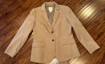J Crew Women Super 120s Wool Camel Blazer Career Office Timeless Old Money Sz 6P - Image 1 of 4