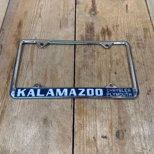 Kalamazoo, Michigan Chrysler Plymouth License Plate Frame Holder - Picture 1 of 5