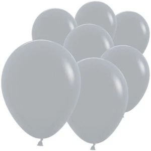 100 Gris Plata Globos Aniversario Fiesta Boda Decoración Biodegradable - Imagen 1 de 3