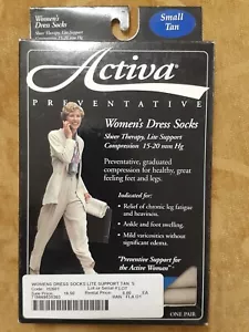 Activa Women's Dress Compression Socks 15-20 mmHg Sheer Therapy Lite Support - Picture 1 of 5