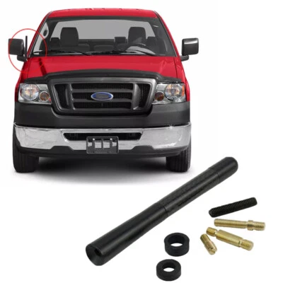 Antena corta estilo carbono 4,7" radio AM/FM mástil con tornillos para FORD F-150 F150 Foto 1 de 4