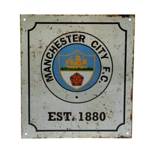 Letrero con logotipo retro Manchester City FC Man City mercancía oficial MCFC idea de regalo - Imagen 1 de 3