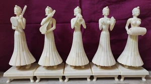 Vintage Collectible Table Decorative Camel Bone Musician Set Of Five Gopies - Picture 1 of 12