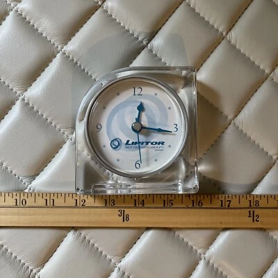 Advertising Lipitor Tablets Desk Clock AA Battery Powered Acrylic Case - Image 1 of 3