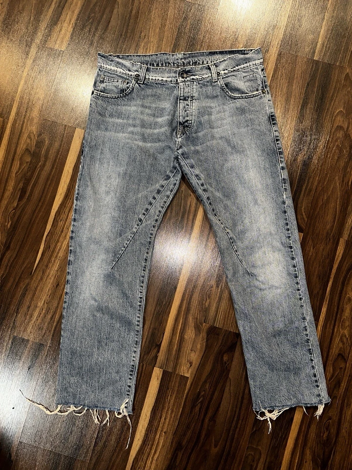 Rick Owens DRKSHDW 修身直筒中号水洗牛仔裤 36 X 29 阅读 — 第 1/4 张图片