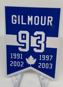 Jersey Retired Number Mini Banner Sticker TORONTO MAPLE LEAFS You Pick from list