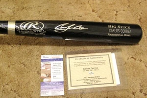 Carlos Correa Autographed Signed Rawlings Adirondack Black Baseball Bat JSA COA - Picture 1 of 11