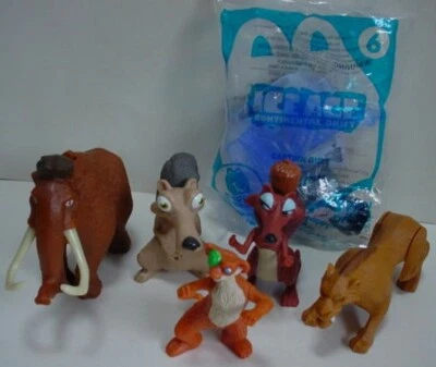 McDonalds Burger King Juguete Edad de Hielo Manny Diego Buck Rasguño Nuez Rasguño Capto Gutt Foto 1 de 4