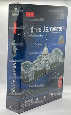 CubicFun US Capitol Architecture LED 3D Puzzle 150p USA SELLR FREE SHIPPING MISB - Image 1 of 3